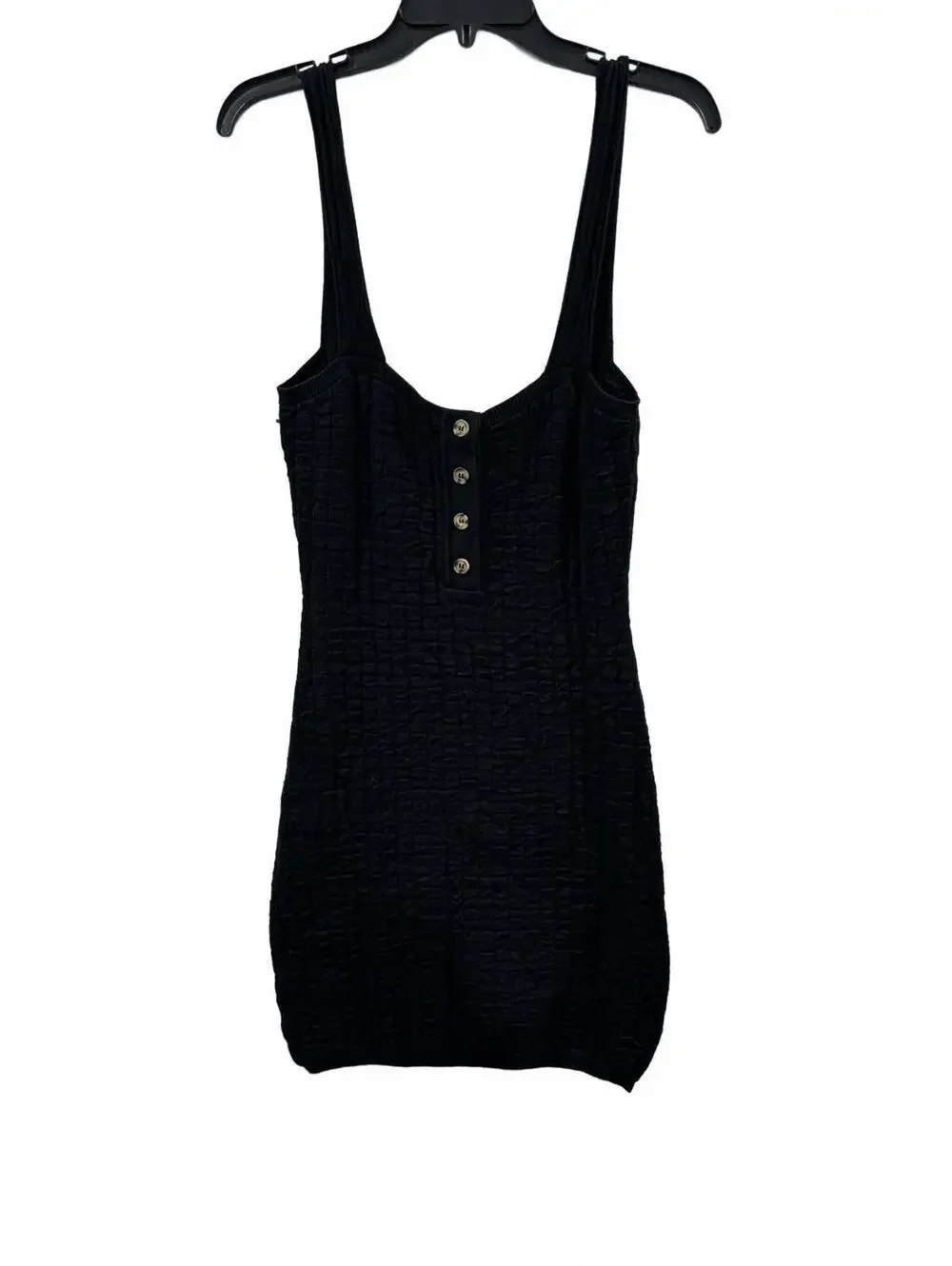 Free People Free-Est Black Knit Mini Dress Size Small Sleeveless Casual Summer